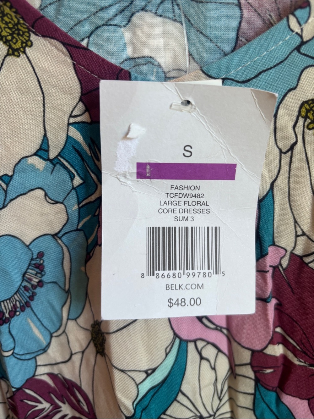 NWT True Craft Floral Tiered Midi Dress Small Boho Sleeveless Rayon Cottagecore - Picture 6 of 10